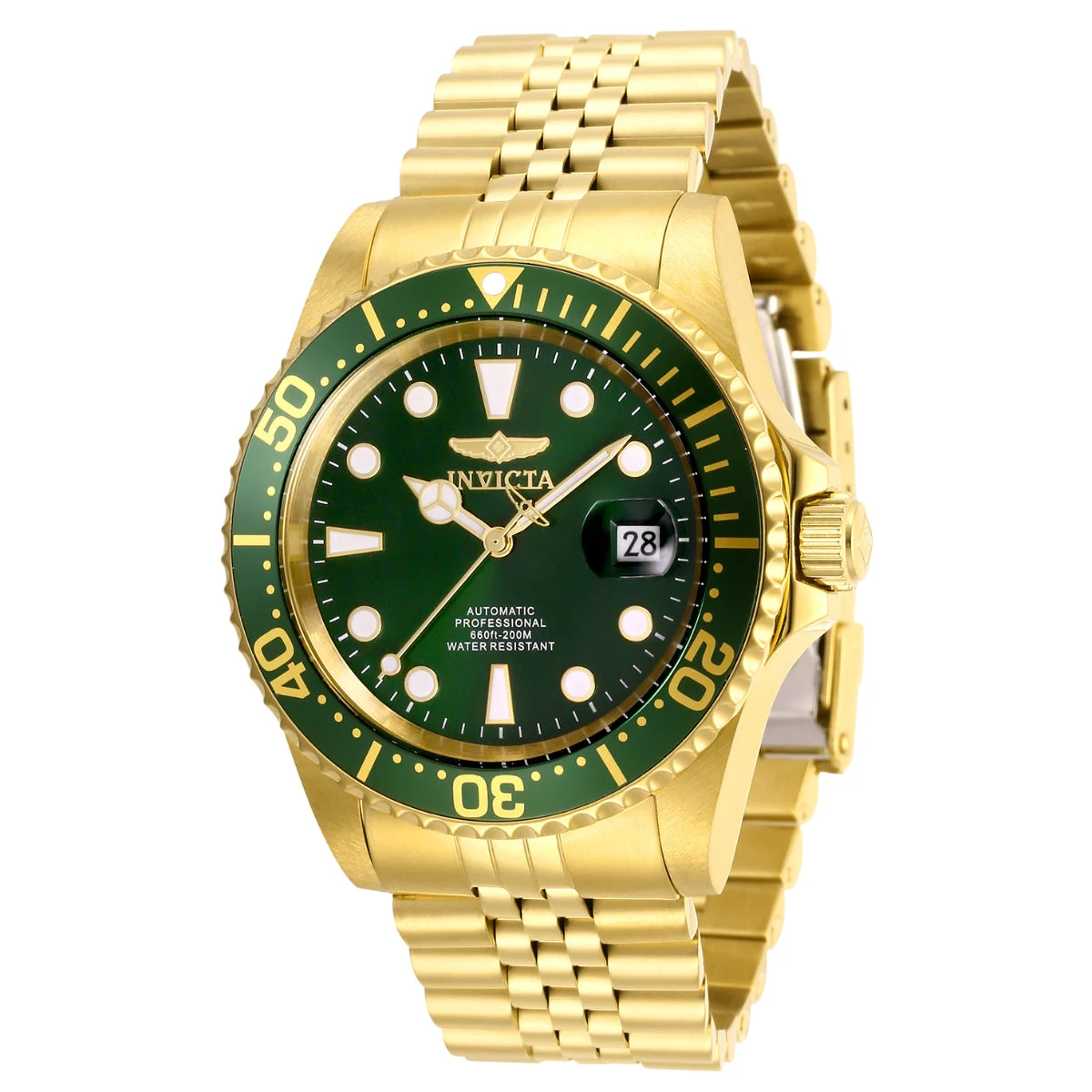 Invicta Pro Diver Navigator Automatic Watch - 42mm. Gold (30095) 42 mm kol saati