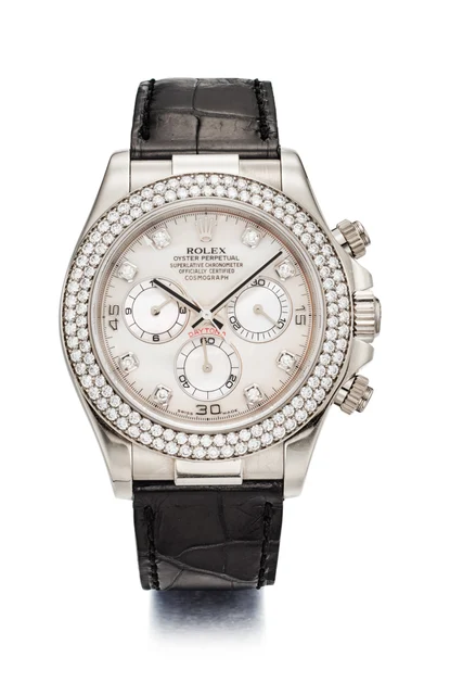 Rolex ROLEX REF. 116589RBR, DAYTONA 18K WHITE GOLD, DIAMOND AND MOTHER OF PEARL kol saati