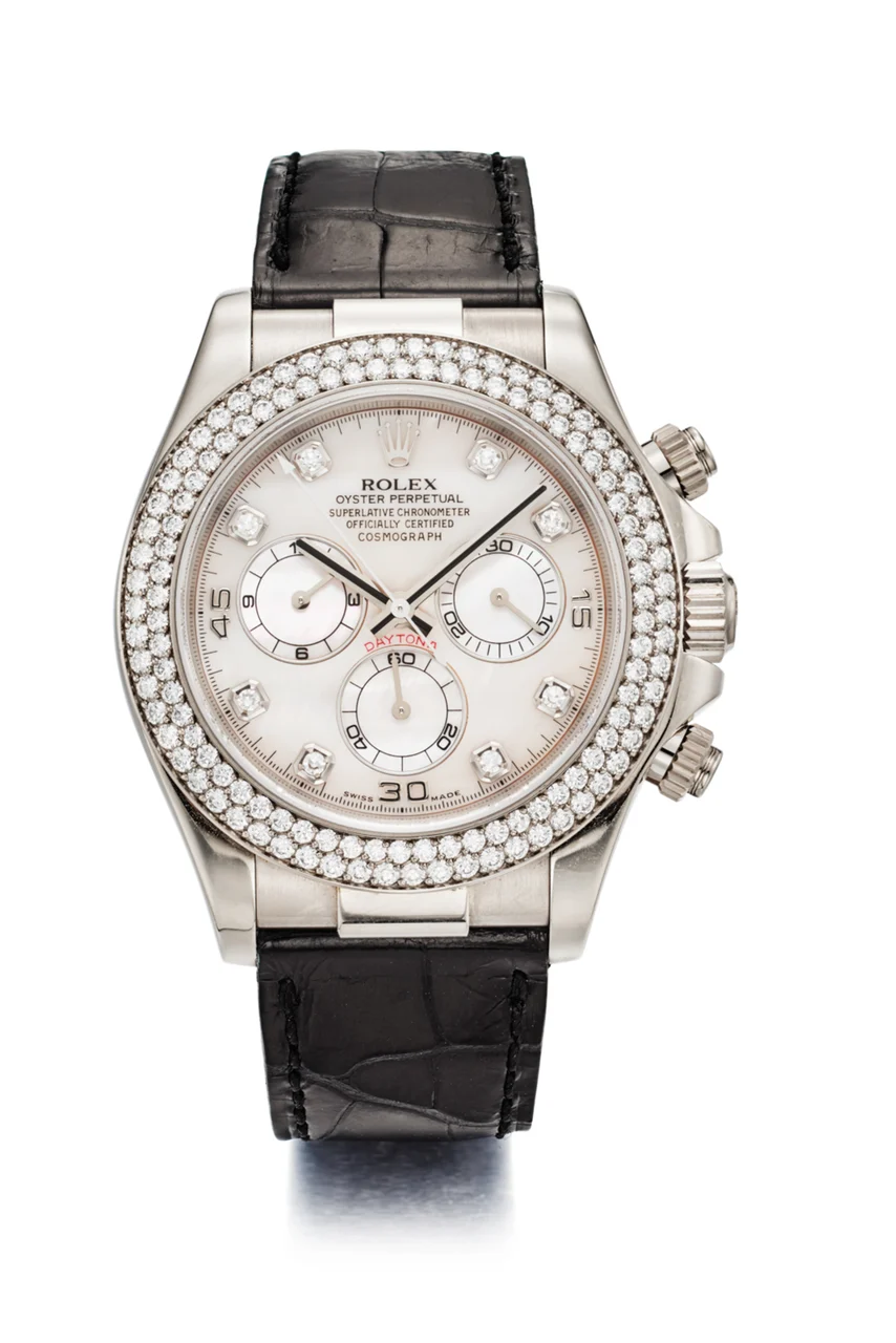Rolex ROLEX REF. 116589RBR, DAYTONA 18K WHITE GOLD, DIAMOND AND MOTHER OF PEARL kol saati