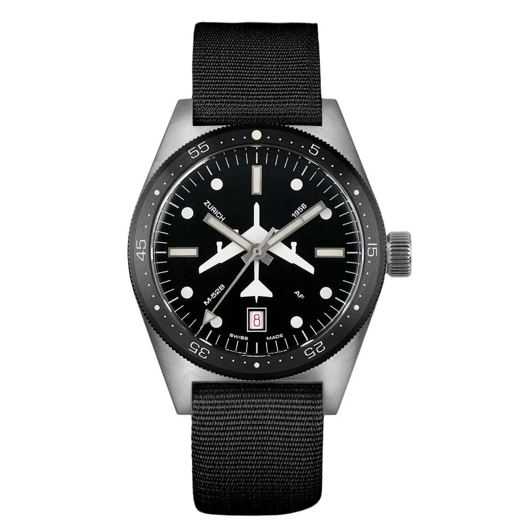 Ollech & Wajs Swiss Automatic B52 Pilot Watch #OW-M52B-AF 39 mm kol saati