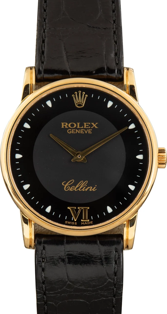 Rolex Cellini Ref 5116 Black Dial 32 mm kol saati