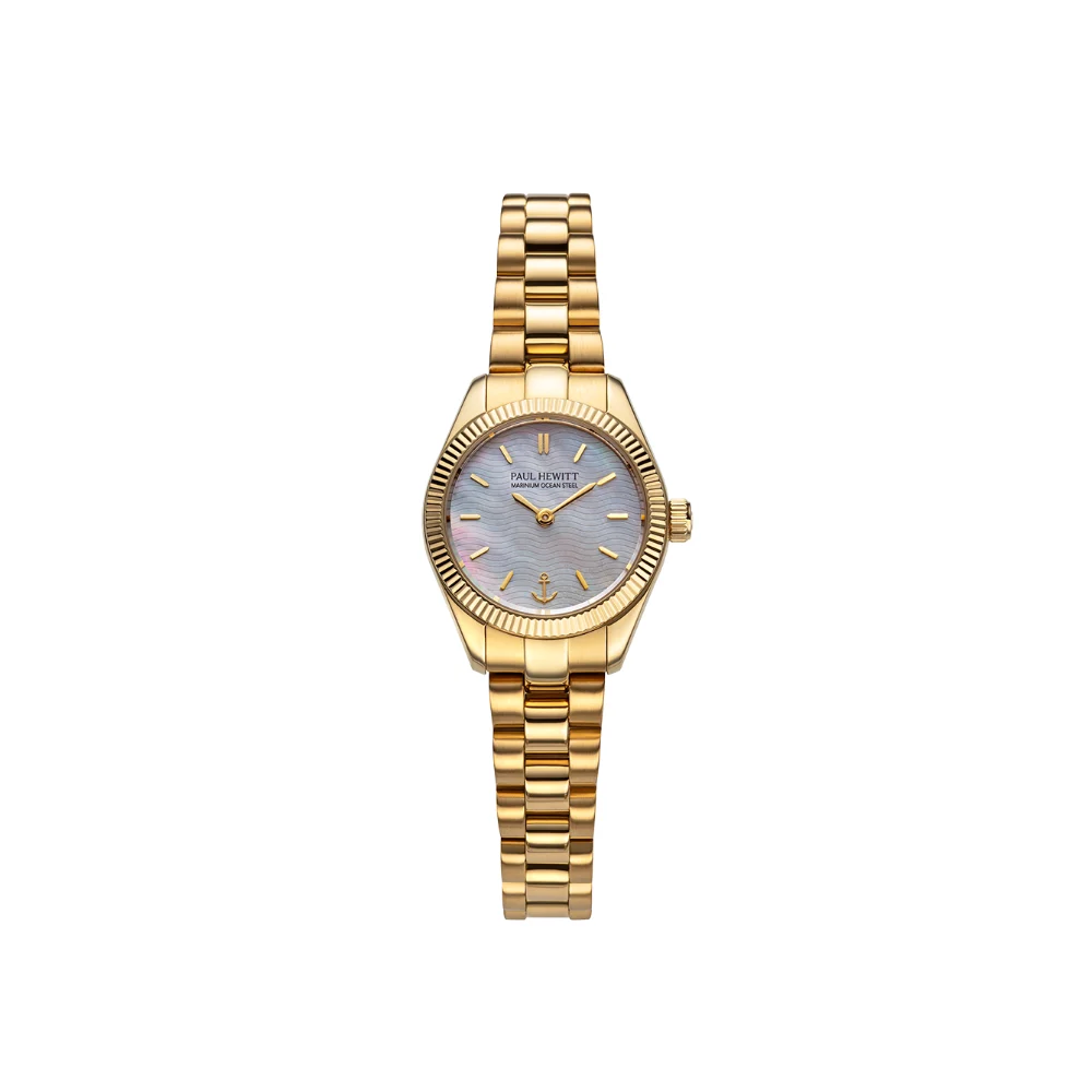 Default Petit Soleil Round Uhr Gold Pearl PH-W-1184 kol saati