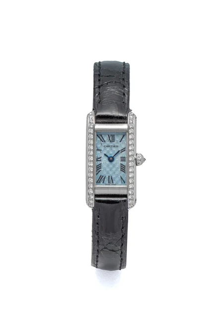 Cartier CARTIER, REF. 2525, TANK ALLONGÉE, LIMITED EDITION, WHITE GOLD AND DIAMOND-SET kol