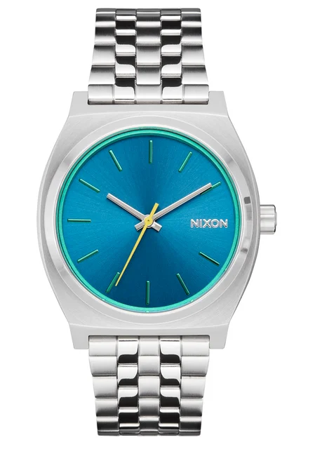 Nixon US Time Teller - Silver / Byron Blue A045-5302-00 kol saati