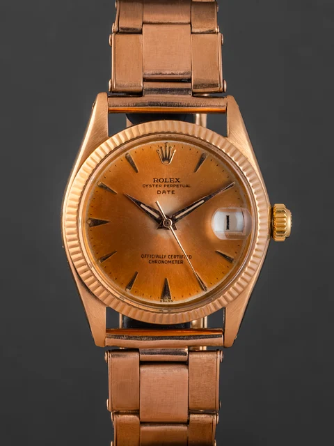 Rolex Date Ref. 6627 31mm 18K Rose Gold from 1959 kol saati