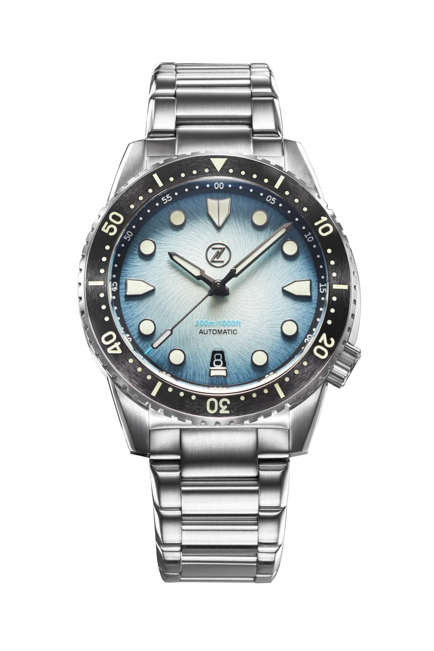 Zelos Mako 300m Diver 'Sky Blue' 40 mm kol saati