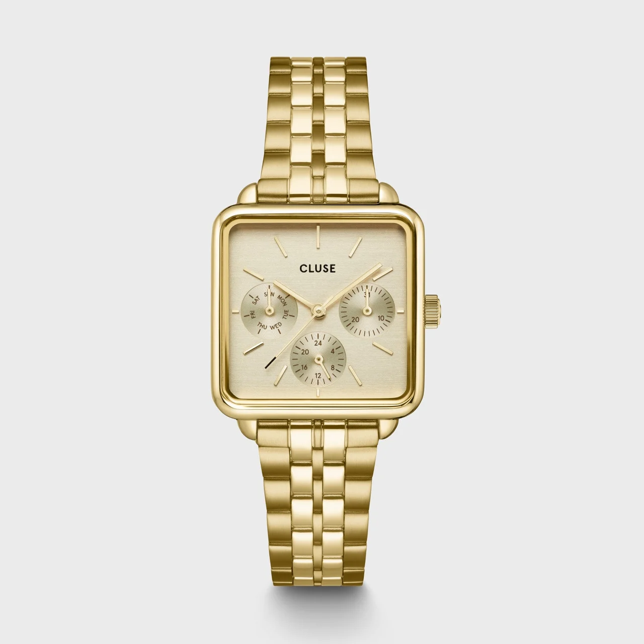 CLUSE Tétragone Multifunction Watch Steel, Full Gold Colour CW13801 30 mm kol saati