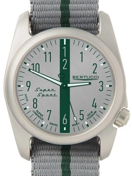Bertucci Grey Dial Super Sport Titanium Watch with Sapphire Crystal #12064 kol saati