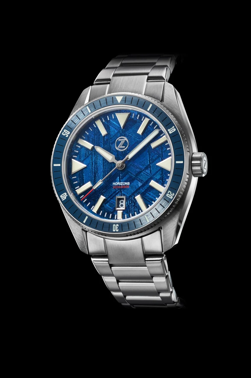 Zelos Horizons 43mm SS Blue Meteorite 43 mm kol saati