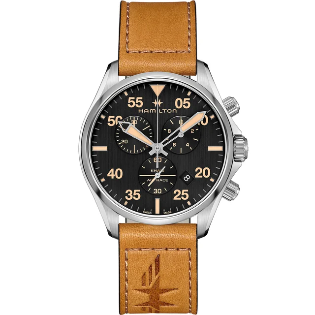 Hamilton Khaki Aviation Khaki Pilot Chrono Quartz H76722531 kol saati