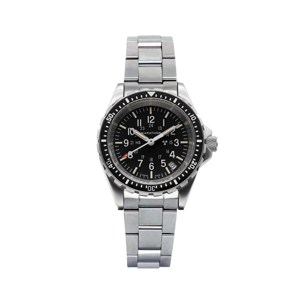 Marathon MSAR® Standard-Issue Diver's Quartz Type II 36mm - Black on Bracelet WW194027SS-0108 36 mm kol saati