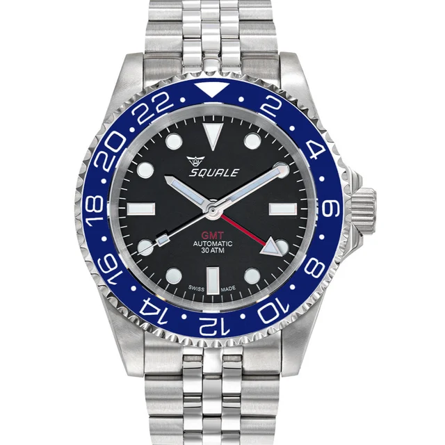 Squale meter Swiss Automatic GMT watch with Luminous Ceramic Bezel, AR Sapphire Crystal #1