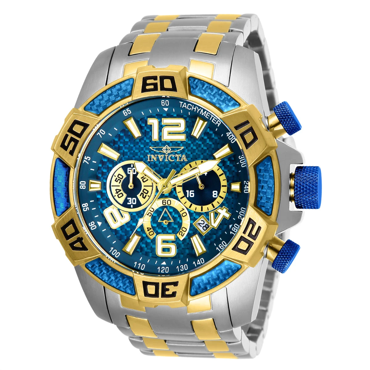 Invicta Pro Diver SCUBA Watch - 50mm, Steel, Gold (25855) 50 mm kol saati