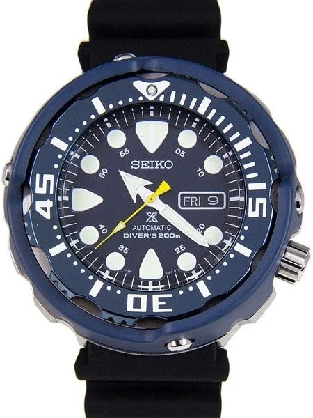 Seiko Prospex 24-Jewel Automatic Blue PVD Dive Watch with Case Shroud #SRP653 50.2 mm kol saati