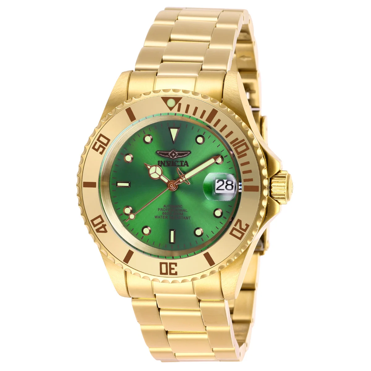 Invicta Pro Diver Connection Automatic Watch - 40mm. Gold (28665) 40 mm kol saati