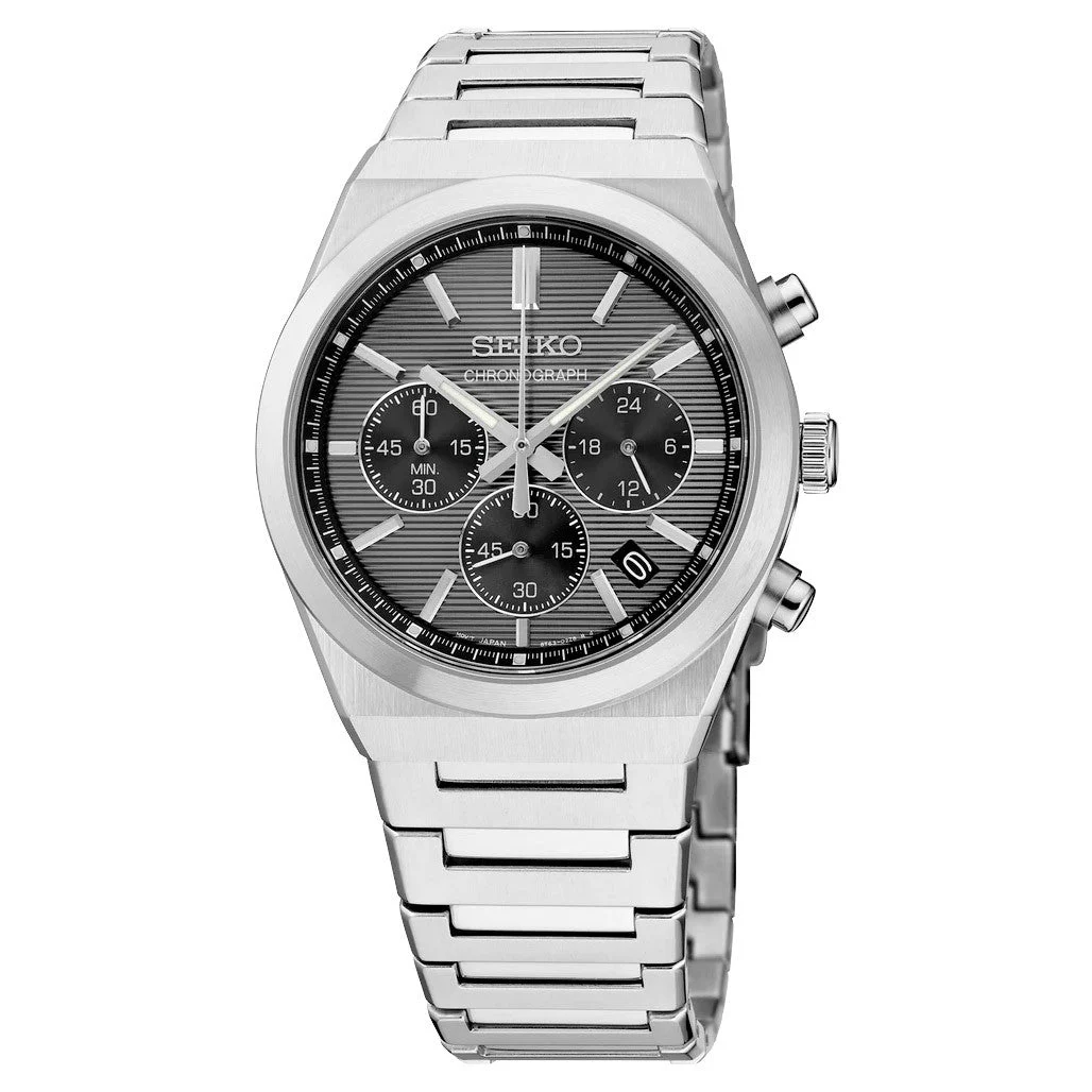 Seiko Essentials Sport Chronograph with Grey Dial #SSB455 kol saati