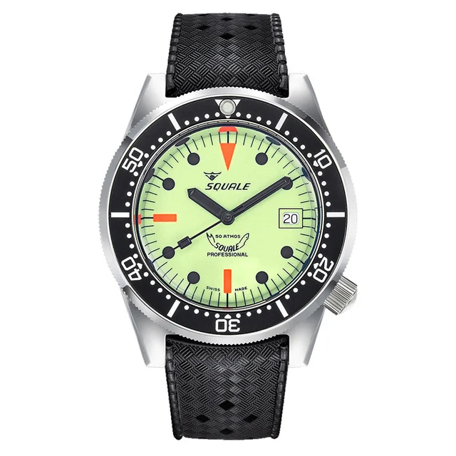 Squale Meter Swiss Made Automatic Dive Watch with Luminous Dial #1521-026-LUME kol saati