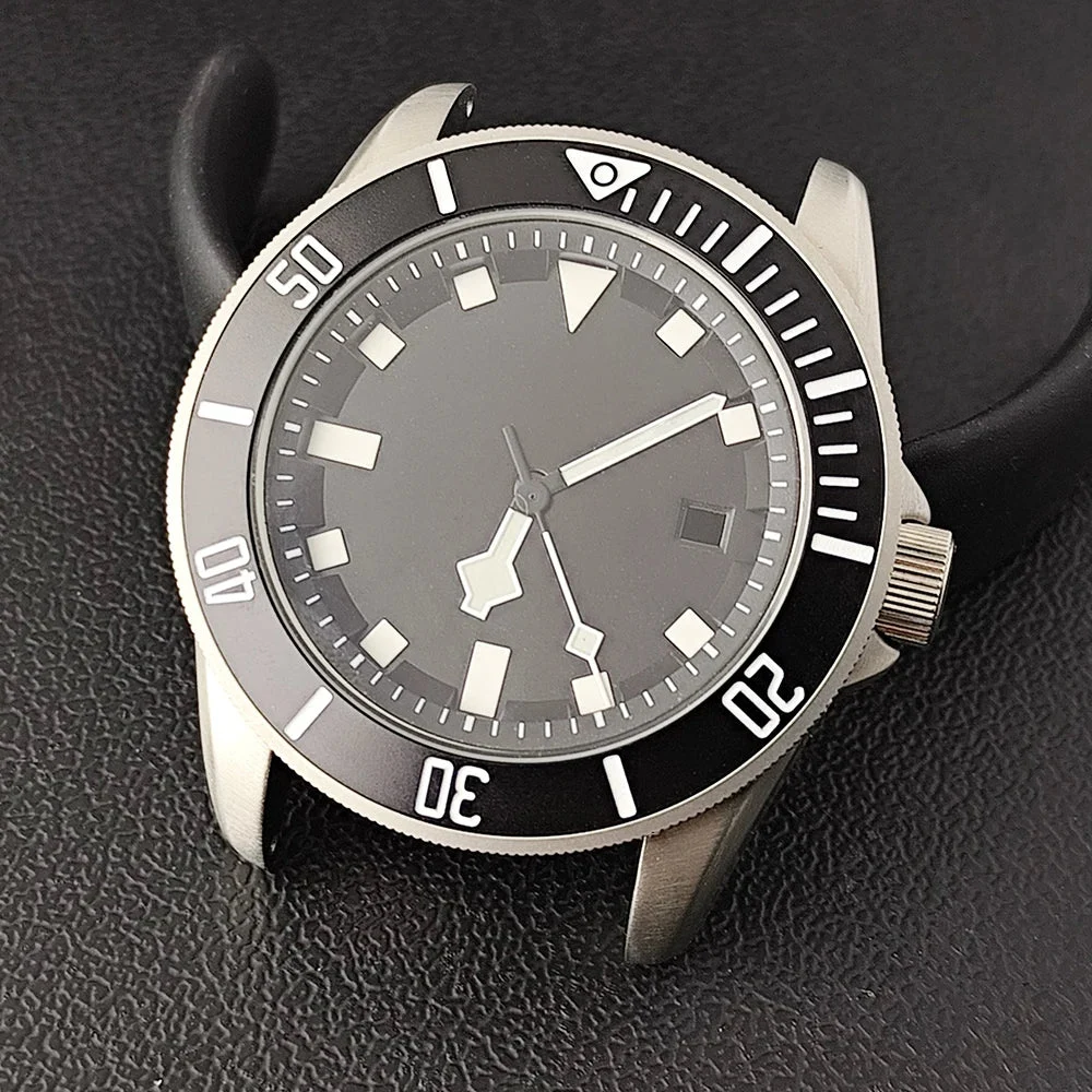 Tandorio Diver Case for Miyota 8215 Movement/Dial hands set Lumnious Bezel Dial 10ATM 12000048992500495 42.5 mm kol saati