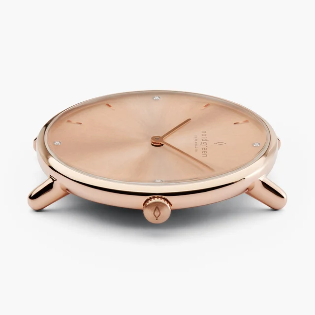 Nordgreen Native 28mm - Rose Gold - Crystal Sunray Dial WATCHNR28RGCS kol saati