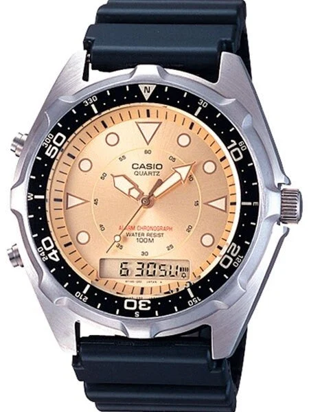 Casio Analog-Digital Dual Time Watch with Alarm and Stopwatch #AMW-320R-9AV kol saati