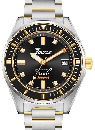Squale Matic S Two-Tone Bracelet MATICGBKBK.SSBI/SQ 37.8 mm kol saati
