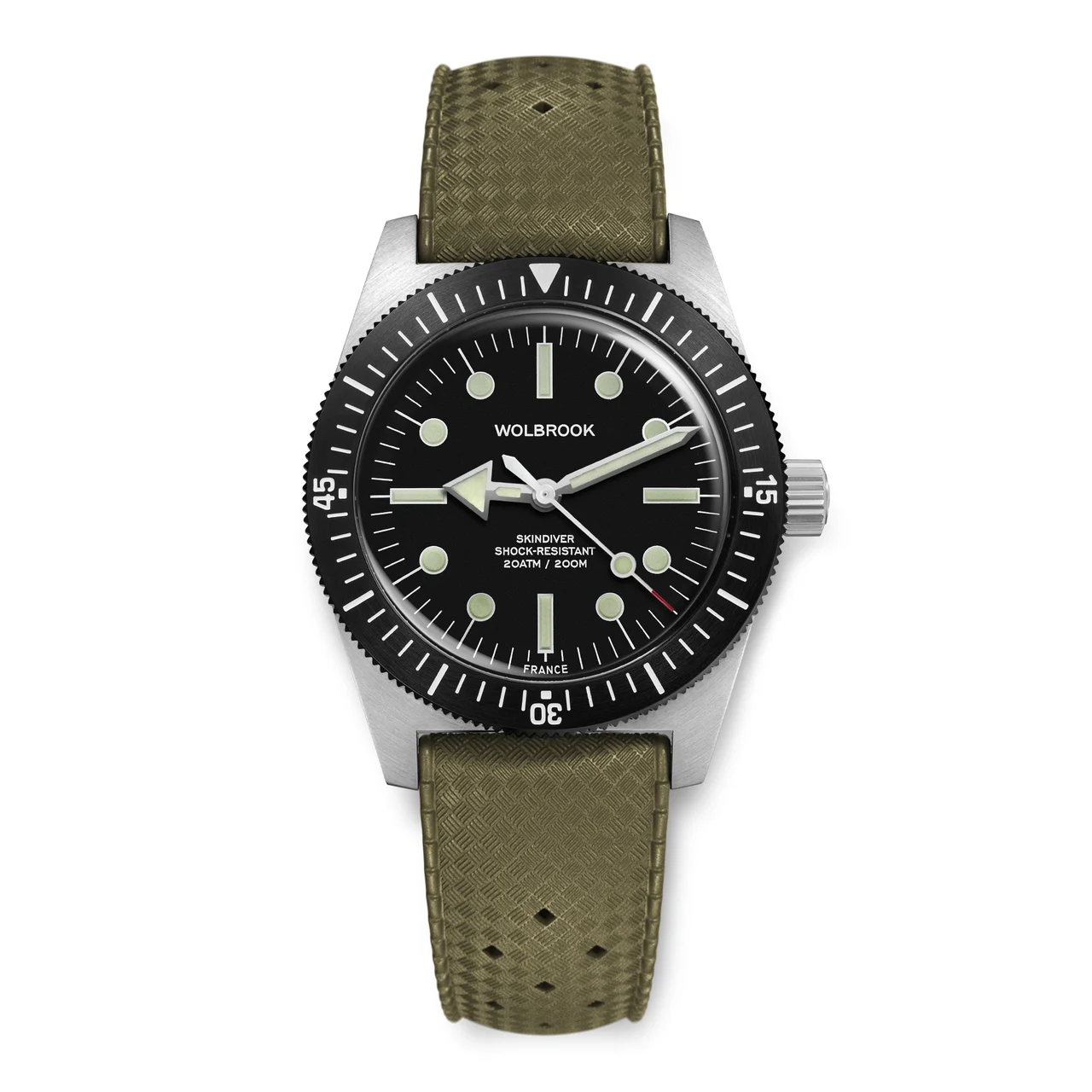 Wolbrook 25-SA38-001-RB1-GRN-STL-LE1 38 mm kol saati