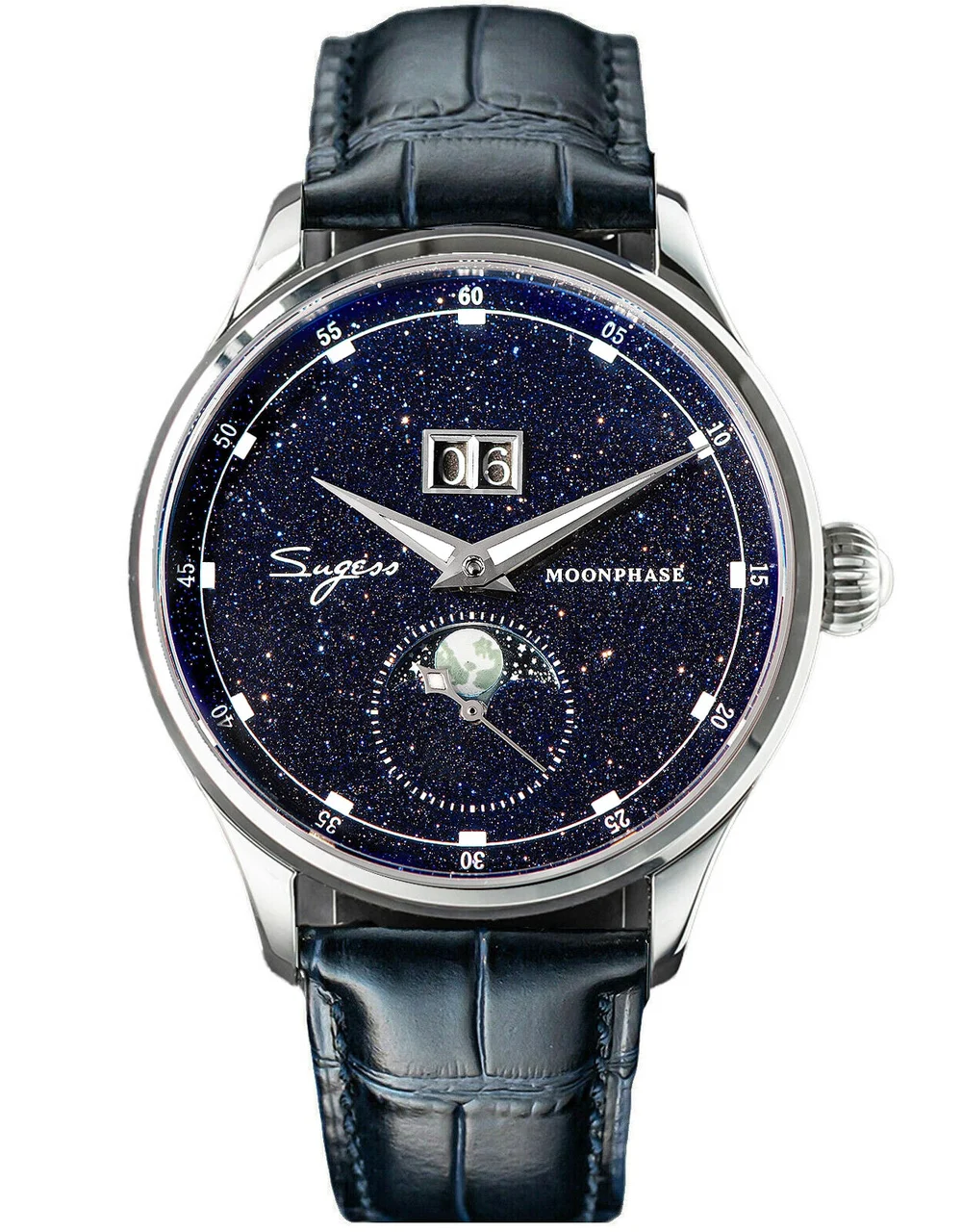 Sugess MoonPhase SU2528STRAV3 41 mm kol saati