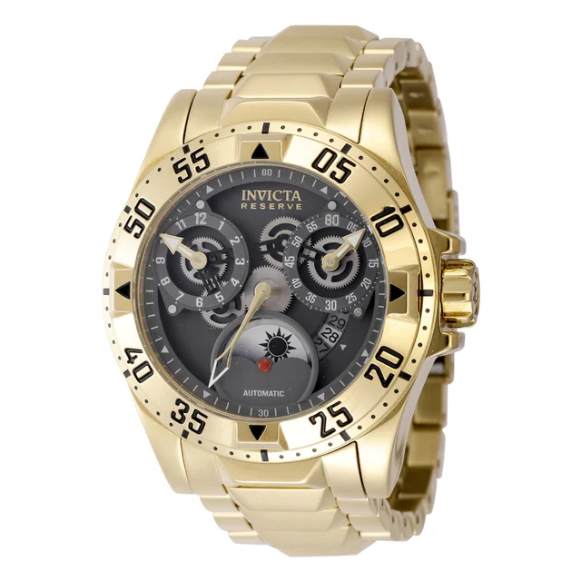 Invicta Reserve Excursion Automatic Watch - 49.5mm, Gold (47571) kol saati