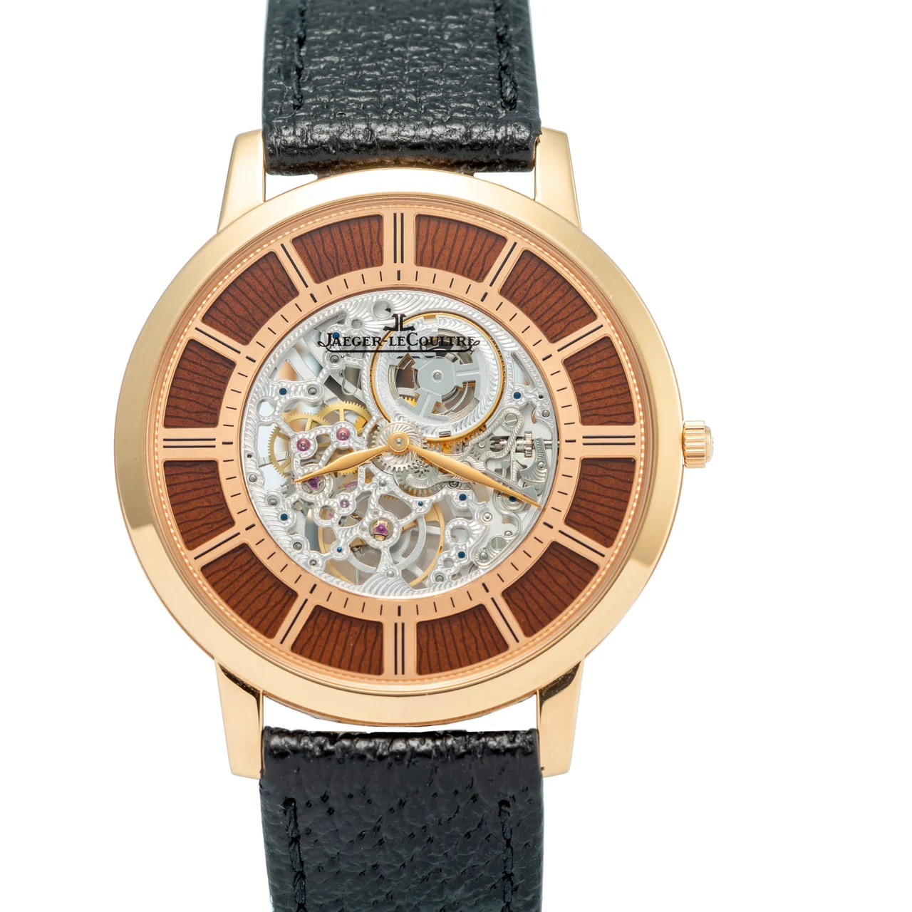 Jaeger-Lecoultre JAEGER-LECOULTRE REF. 121.2.49.S; "MASTER ULTRA THIN SQUELETTE", LIMITED EDITION OF 100 PIECES; 18K PINK GOLD kol saati
