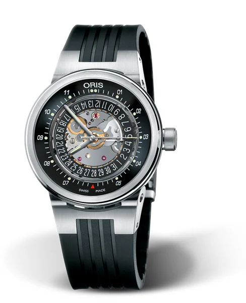 Oris Team Skeleton Engine Date 2006 01 733 7560 4114-07 4 25 01 40.5 mm kol saati