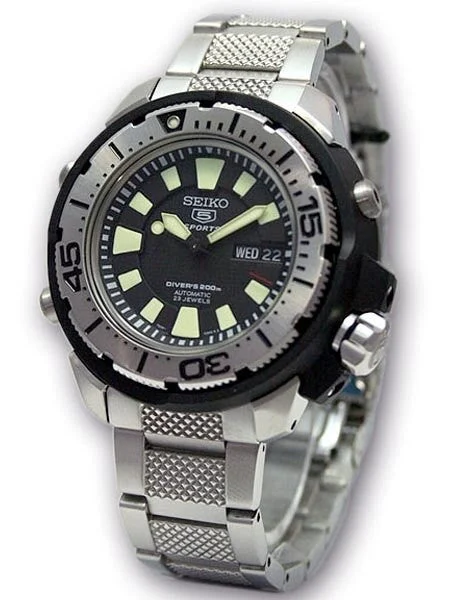Seiko Automatic XXL Dive Watch with Matching Stainless Steel Bracelet #SKZ247K1 kol saati