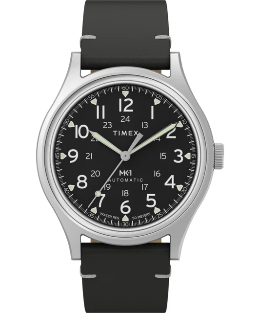 Timex Automatic 40mm Leather Strap Watch TW2Y71800 kol saati