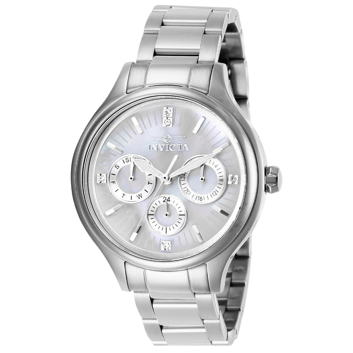 Invicta Angel Lumamode Watch w/ Mother of Pearl Dial - 38mm. Steel (28656) 38 mm kol saati
