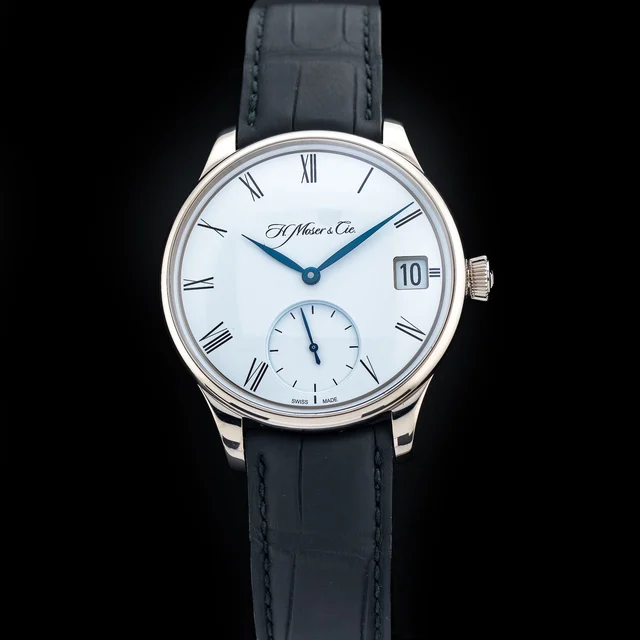 H. Moser & Cie. - Moser & Cie 2100-0200 Venturer Big Date White Gold White Dial 210009N330