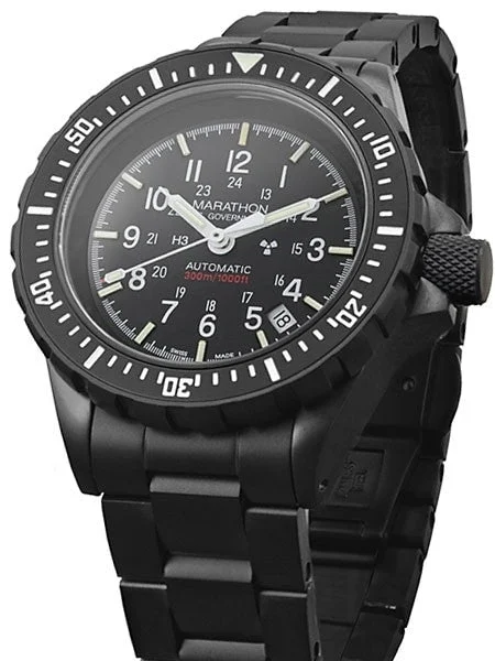 Marathon GSAR Anthracite Automatic Military Divers Watch #WW194006BKBRACE kol saati
