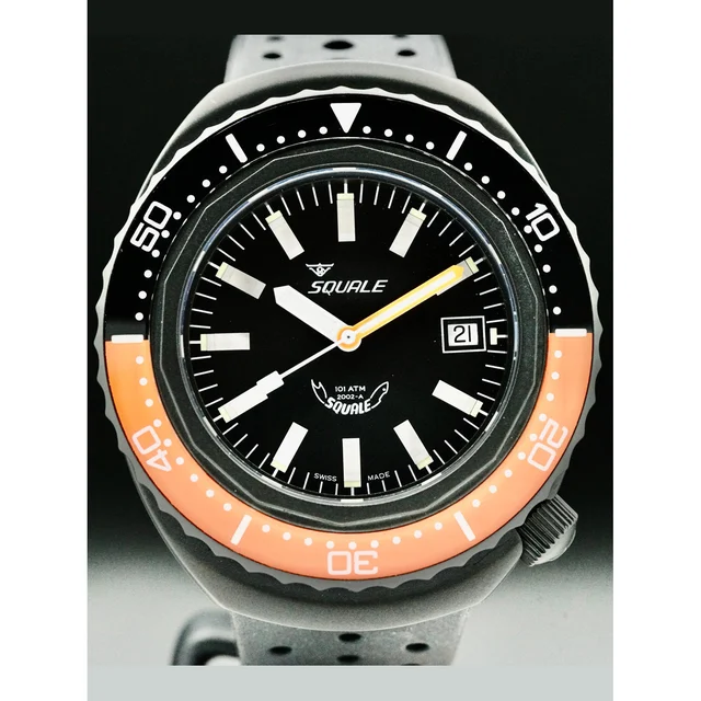 Squale Black PVD Black & Orange Bezel Special Edition 210000006901 kol saati