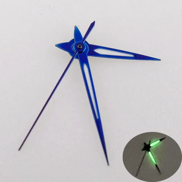 Tandorio Green Luminous Metallic Watch Hands For NH 35 NH 36 MI YOTA 8215 821A E TA 2824 2