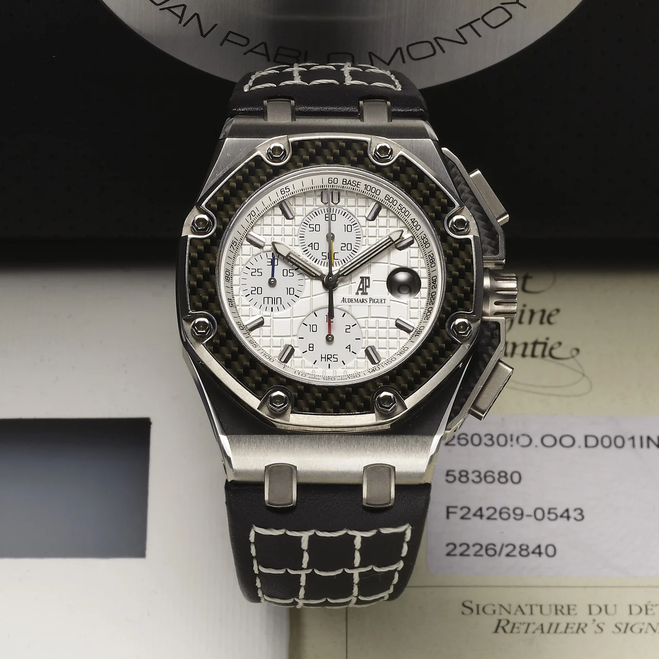 Audemars Piguet AUDEMARS PIGUET REF. 26030 ROYAL OAK 'JUAN PABLO MONTOYA' LIMITED EDITION TITANIUM AND STEEL kol saati