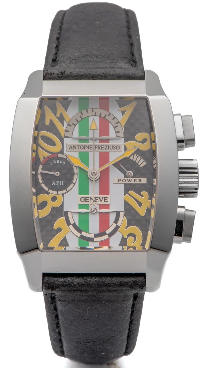 Antoine Preziuzo Ref. 330361, large self-winding, chronograph, minute and hour counters, power reserve indication; “Grand Robusto Italia”; limited edition of 999 examples; stainless steel kol saati