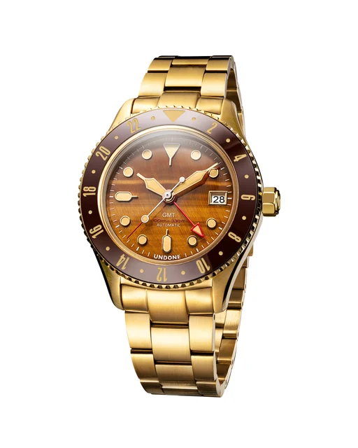 UNDONE Basecamp GMT Tiger Eye Gold BCP-STN-DL kol saati