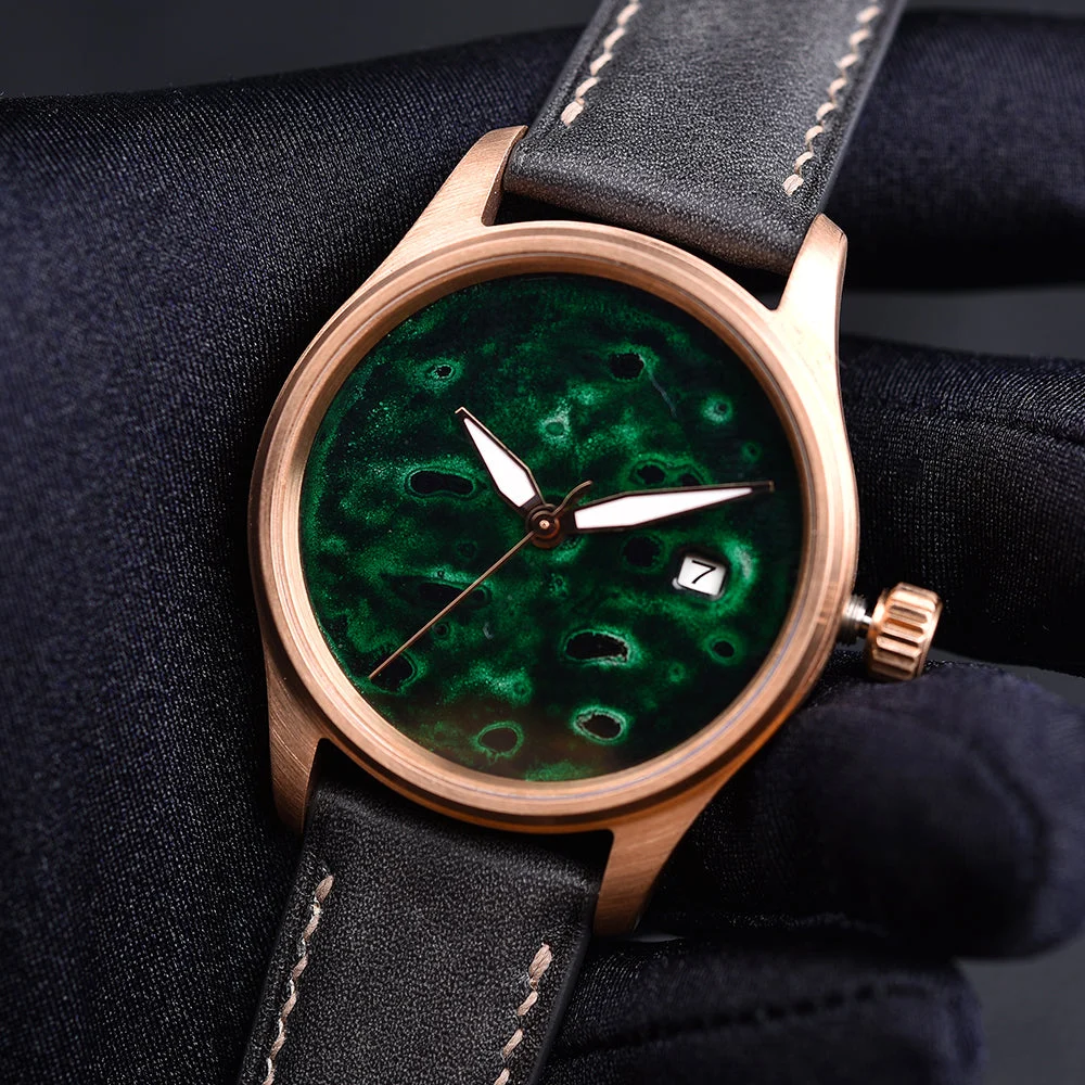 Cronos Watch Store HUASUO 38mm Luxury Bronze Lacquerware Dail Pilot Watch huasuo-38mm-luxury-bronze-lacquerware-dail-pilot-watch 38 mm kol saati