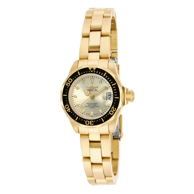 Invicta Pro Diver Auredrift Watch - 24.5mm, Gold (17038) kol saati