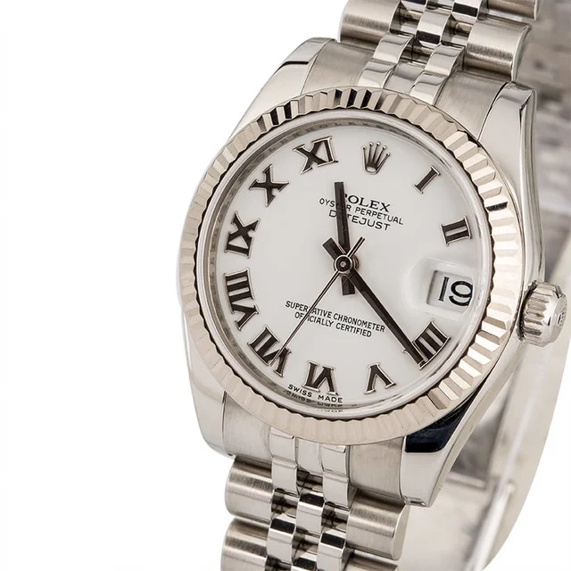 Rolex Datejust 178274 White Roman Dial 178274WRO kol saati