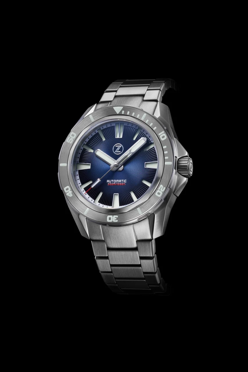Zelos Swordfish V2 300m Diver Seiko NH35 Helical Blue 22 mm kol saati
