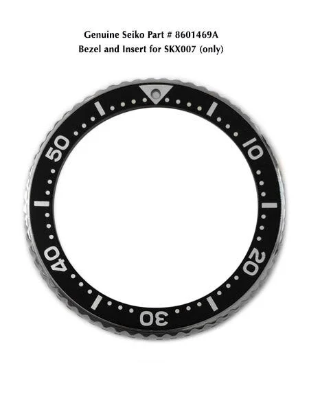 Seiko Genuine OEM SKX007 Bezel with Black Insert #8601469A kol saati