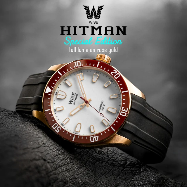WISE HITMAN HIT67 Full Lume Special Edition (Rose Gold) kol saati