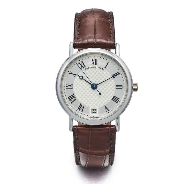 Breguet BREGUET REF. 3980, SELF-WINDING, CENTRE-SECONDS, DATE; 18K WHITE GOLD kol saati