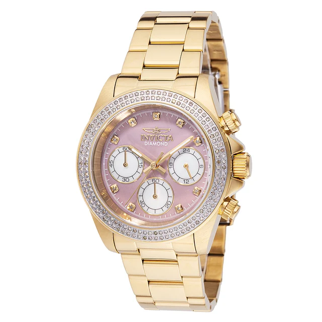 Invicta Elite Diamond 0.71 Carat Diamond Watch w/ Mother of Pearl Dial - 38mm, Gold (48757