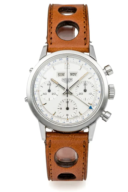 Heuer HEUER, REF. 2547, TRIPLE DATE CHRONOGRAPH WRISTWATCH kol saati