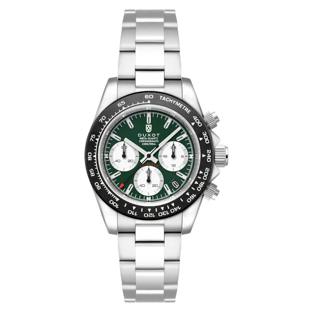 Duxot Accelero Chronograph with Jade Green Dial #DX-2065-55 40 mm kol saati